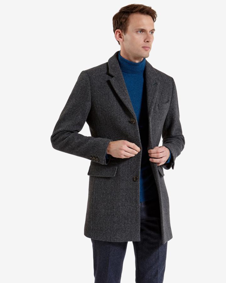 Ted Baker Herringbone Wool-blend Coat