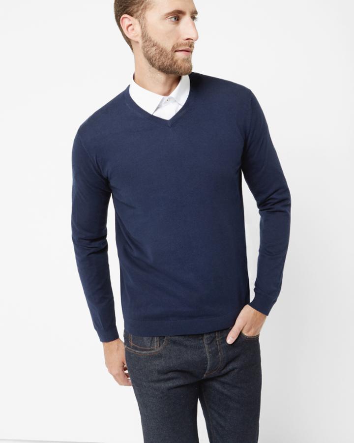 Ted Baker Silk Blend V-neck Jumper