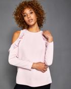 Ted Baker Cold Shoulder Ruffle Top