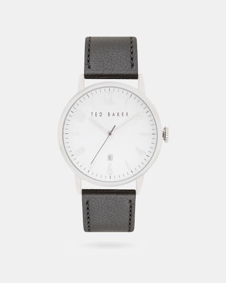 Ted Baker Round Face Leather Watch