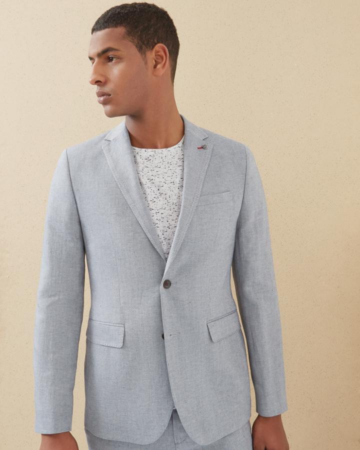 Ted Baker Linen And Cotton-blend Blazer