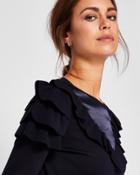 Ted Baker Satin Contrast Ruffle Sweater