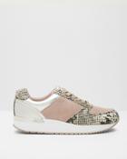 Ted Baker Snakeskin Effect Suede Trainers