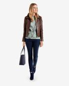 Ted Baker Shearling Trim Leather Jacket