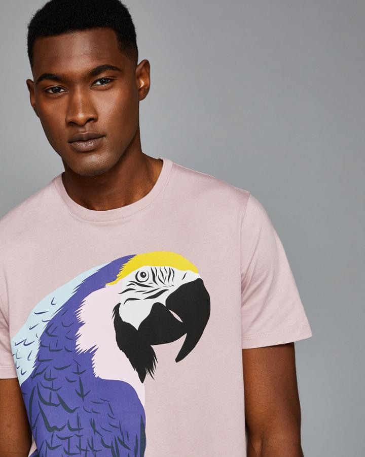 Ted Baker Parrot Print Cotton T-shirt