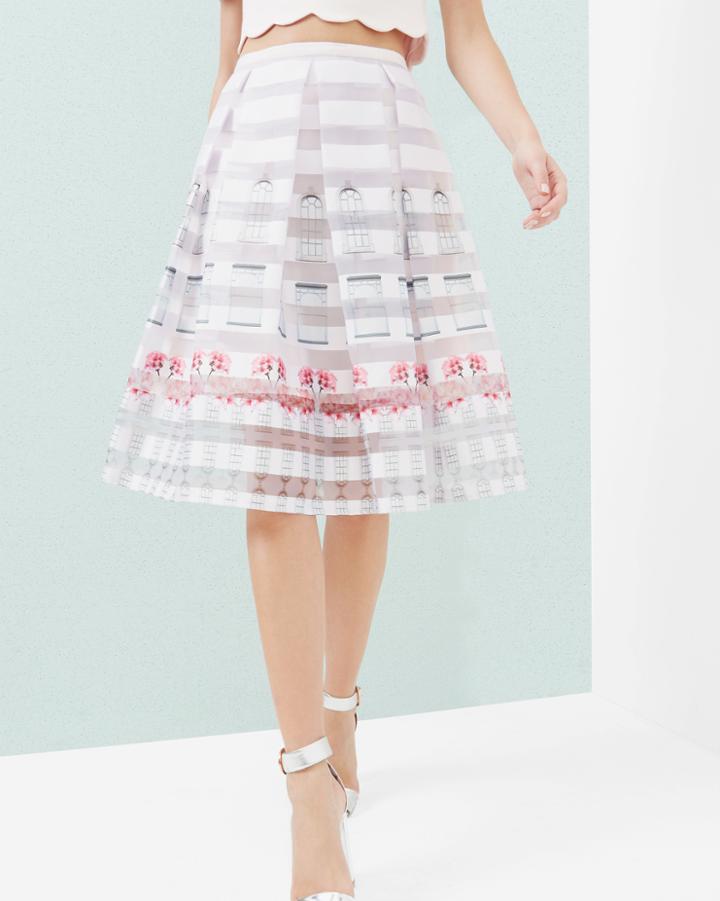 Ted Baker Burnout Window Box Skirt