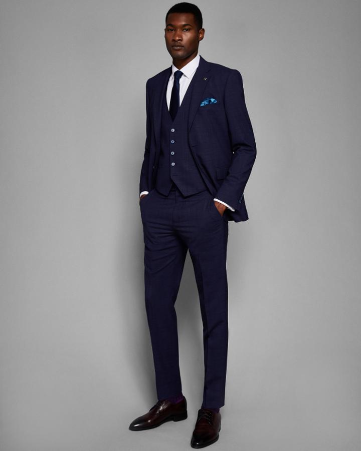 Ted Baker Slim Fit Checked Vest