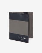 Ted Baker Striped Leather Bi-fold Wallet