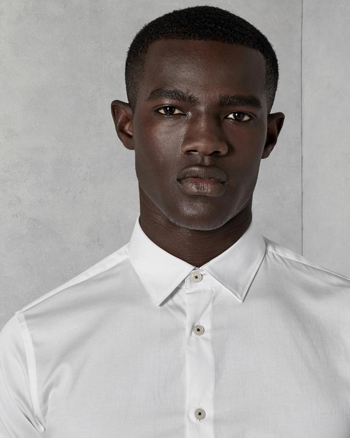 Ted Baker Classic Fit Plain Cotton Shirt