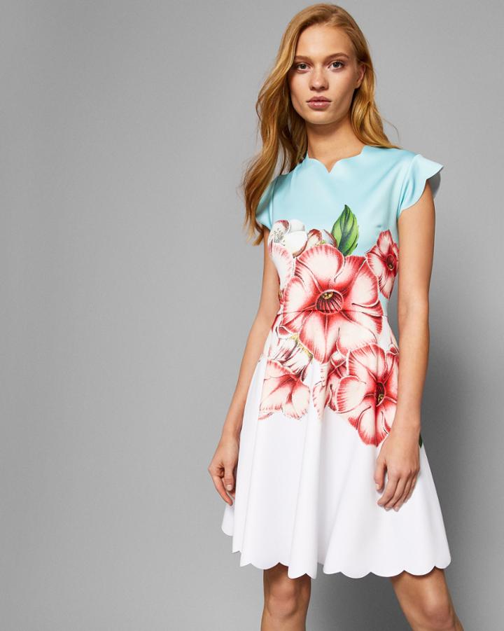 Ted Baker Nectar Scalloped Skater Dress