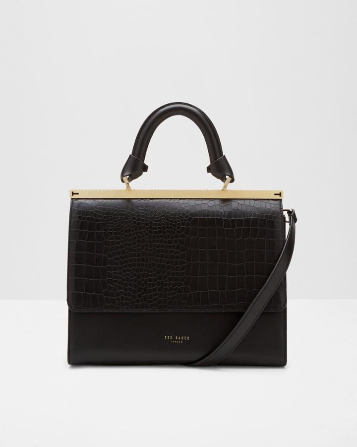 Ted Baker Exotic Leather Top Handle Bag