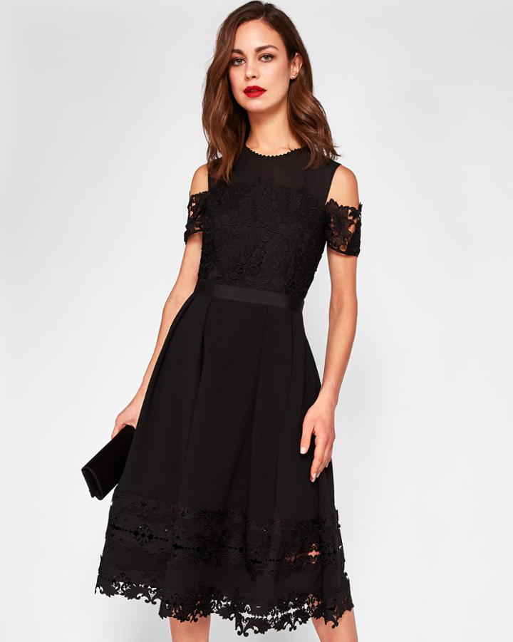 Ted Baker Structured Lace Midi Dress