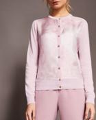 Ted Baker Silk Front Cashmere Cardigan