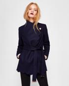 Ted Baker Scallop Detail Wool Wrap Coat