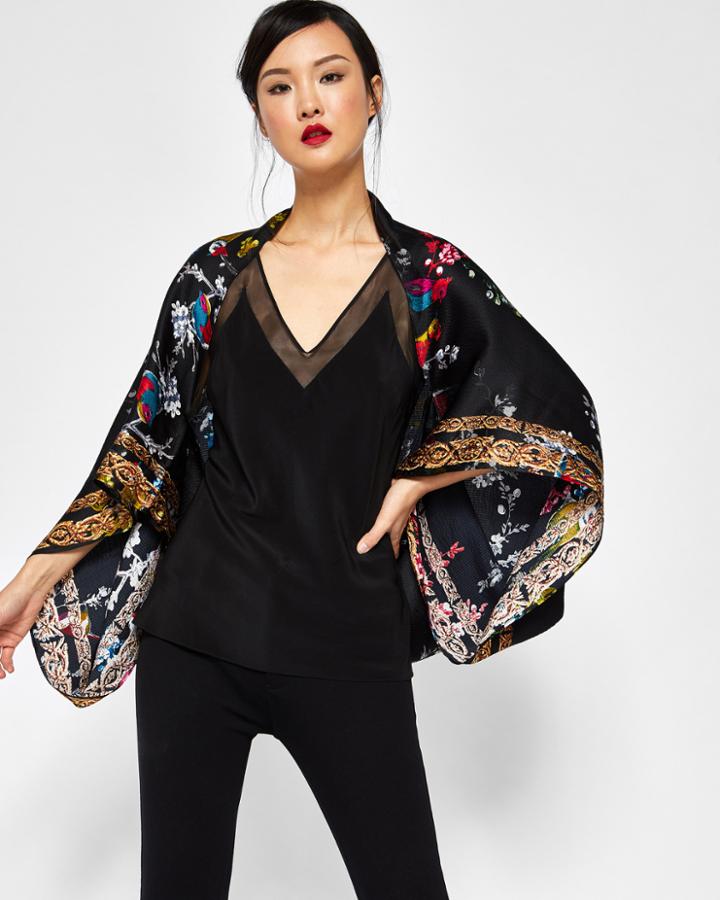 Ted Baker Opulent Fauna Silk Cape Scarf