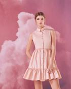 Ted Baker Sleeveless Collared Cotton-blend Dress