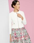 Ted Baker Cropped Textured Gathered Jacket