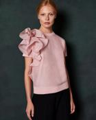 Ted Baker Ruffle Detail Knitted Top