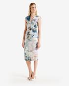 Ted Baker Tile Floral Geo Midi Dress