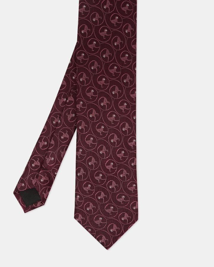 Ted Baker Monkey Print Jacquard Silk Tie