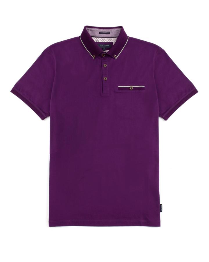 Ted Baker Knitted Collar Polo Shirt
