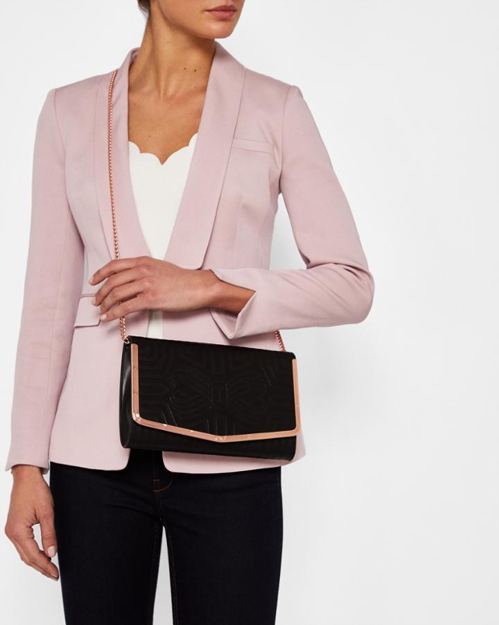 Ted Baker Bow Embossed Leather Clutch Bag