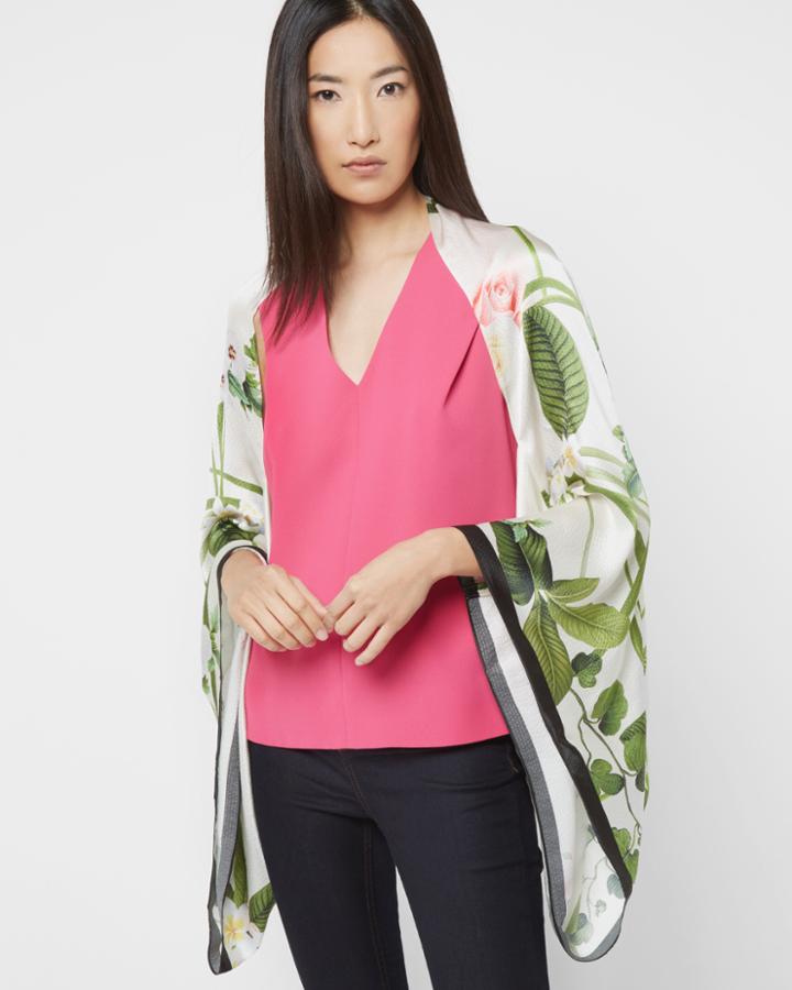 Ted Baker Secret Trellis Silk Scarf Cape