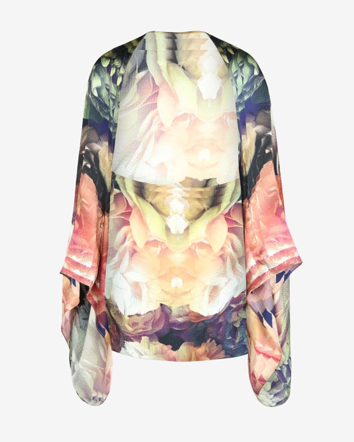 Ted Baker Technicolour Bloom Silk Cape Scarf