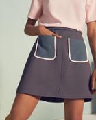 Ted Baker Colour Block Pocket Skirt Mid