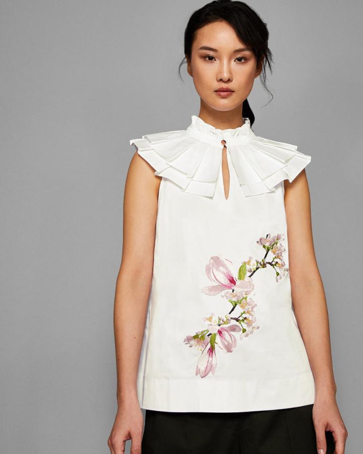 Ted Baker Harmony High Neck Cotton Top