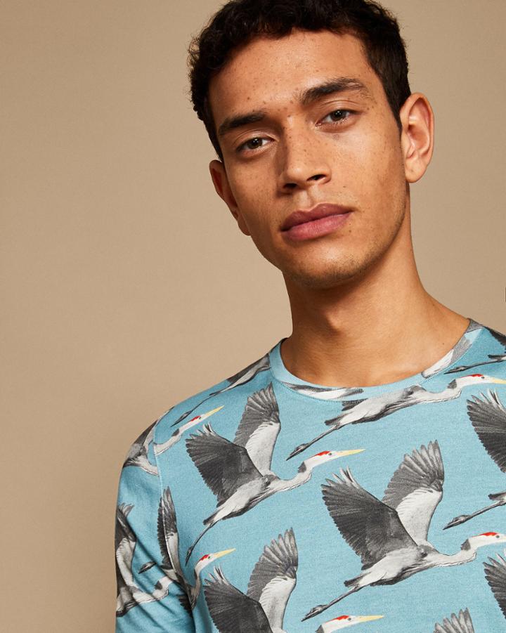 Ted Baker Bird Print Cotton T-shirt