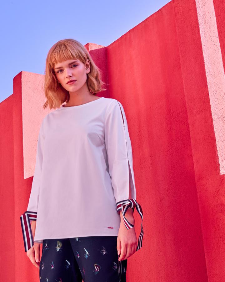 Ted Baker Split Sleeve Cotton Top