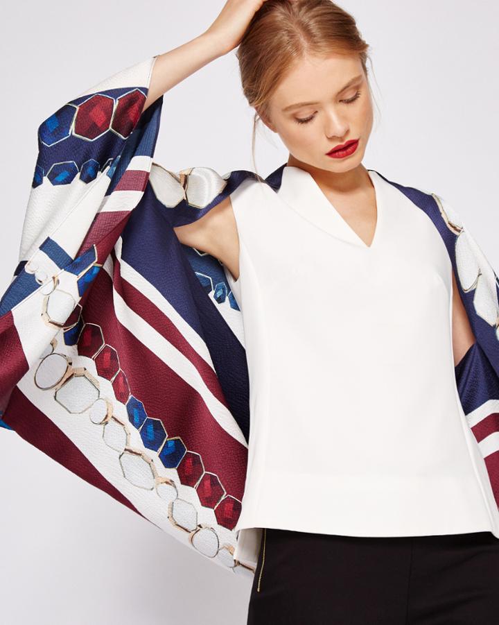 Ted Baker Rowing Stripe Silk Cape