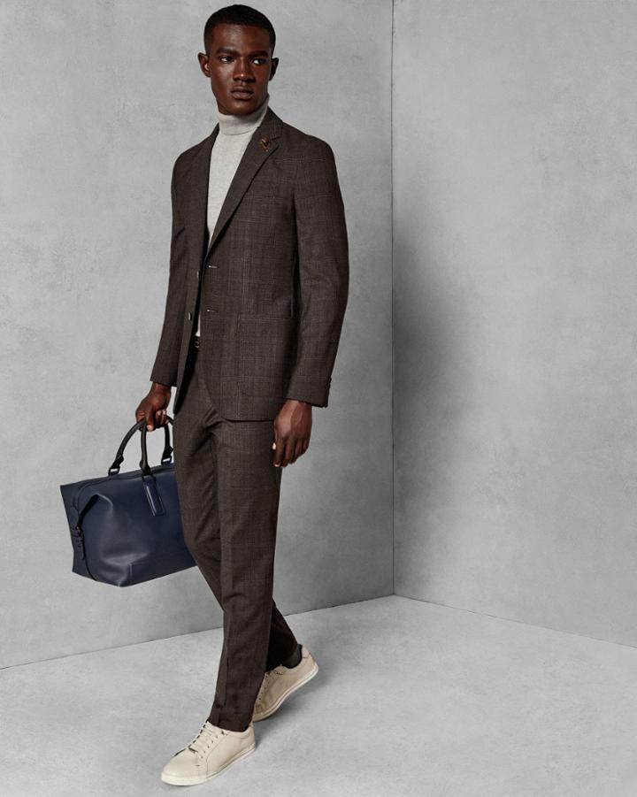 Ted Baker Checked Wool Trousers