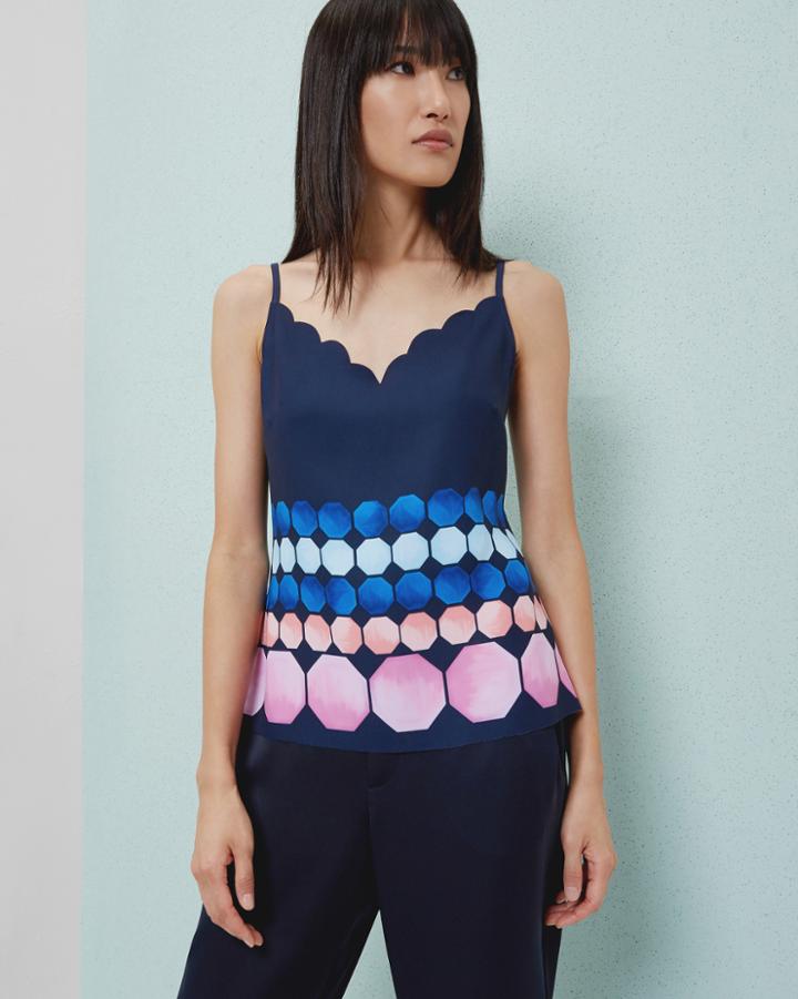 Ted Baker Marina Mosaic Scallop Trim Cami Top
