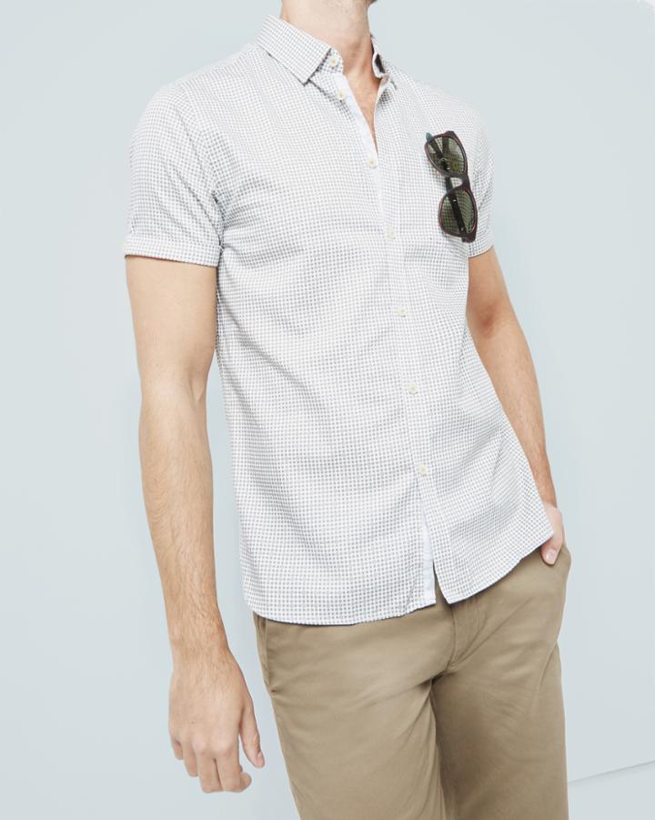 Ted Baker Geo Print Short Sleeved Shirt