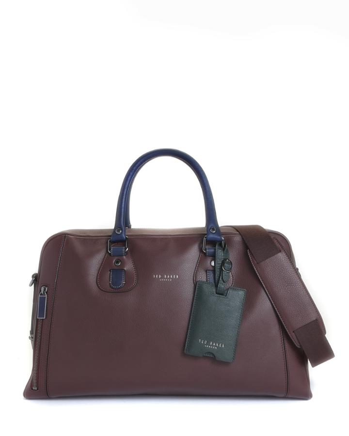 Ted Baker Colour Block Leather Bowler Bag