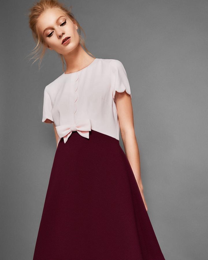 Ted Baker Scallop Detail A-line Dress