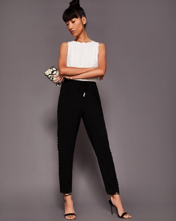 Ted Baker Colour-block Scallop Trim Jumpsuit