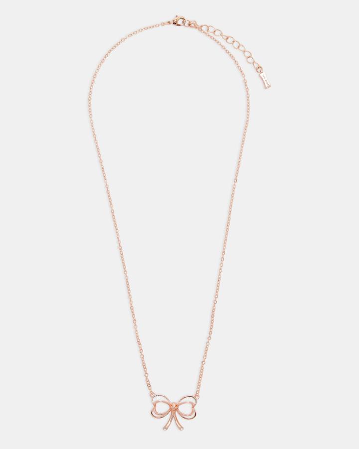 Ted Baker Small Heart Bow Pendant