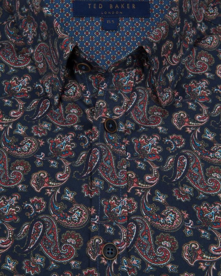 Ted Baker Tight Lines Paisley Print Shirt
