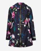 Ted Baker Floral Parka Dark Blue
