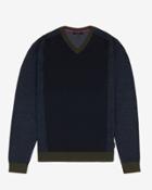 Ted Baker Color Block V-neck Sweater