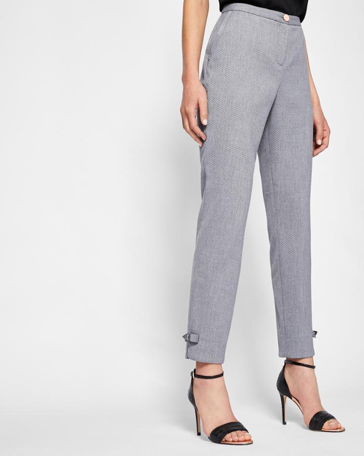 Ted Baker Bow Detail Textured Trousers Mid