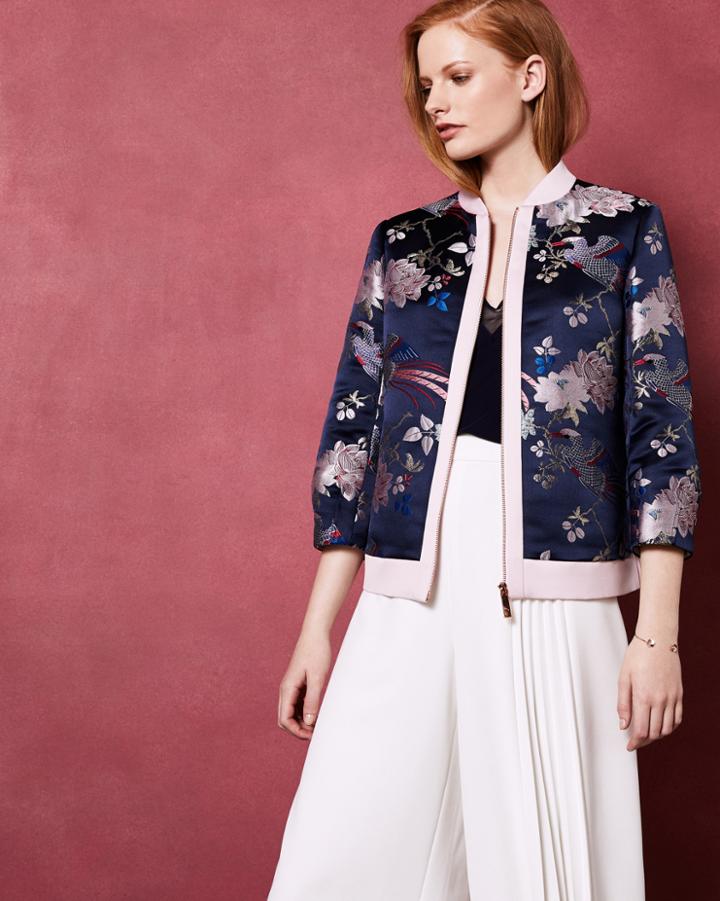 Ted Baker Chinoiserie Jacquard Bomber Jacket