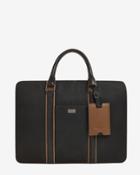 Ted Baker Slim Canvas And Leather Document Bag