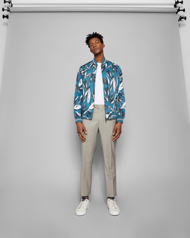 Ted Baker Leaf Print Bomber Jacket