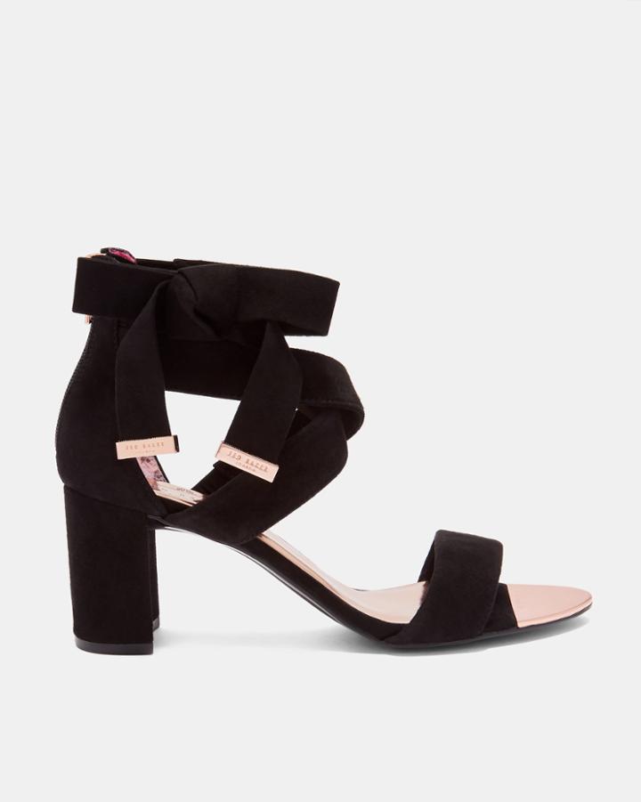 Ted Baker Suede Bow Detail Strappy Sandals
