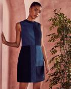 Ted Baker Blocked Denim Dress Mid Wash