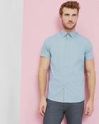 Ted Baker Diamond Jacquard Cotton Poplin Shirt